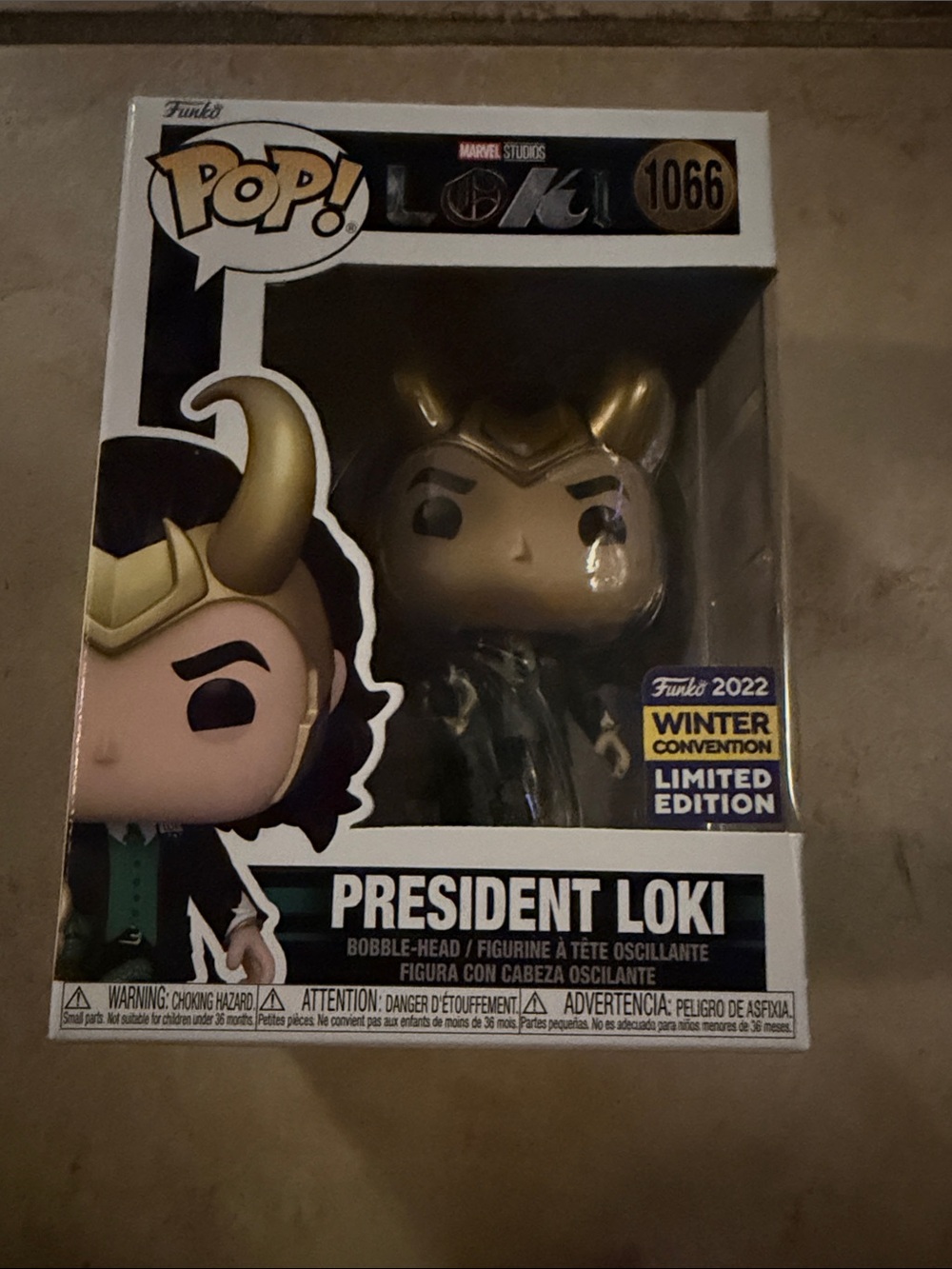 Funko President Loki Pop! Figure - Black & Gold Edition